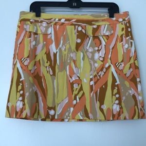 J. Crew Skirt in Lemon Yellow, Orange and Pink